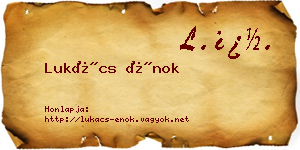 Lukács Énok névjegykártya