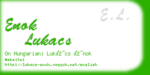 enok lukacs business card